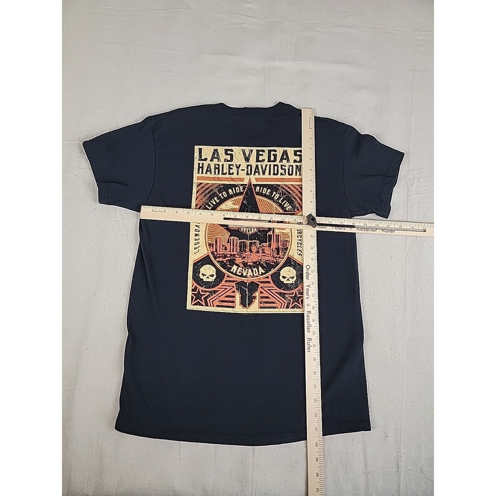 Harley Davidson T Shirt Mens M Nevada Live To Ride Black Biker Motorcycle 2 Side - Picture 6 of 12